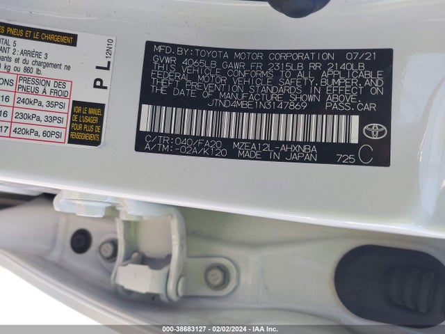 Toyota COROLLA SE 2022 JTND4MBE1N3147869 Image 9