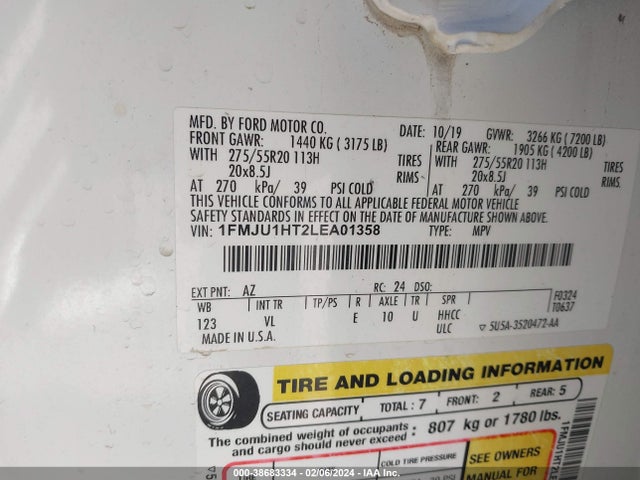 Ford Expedition Xlt 2020 1FMJU1HT2LEA01358 Image 9