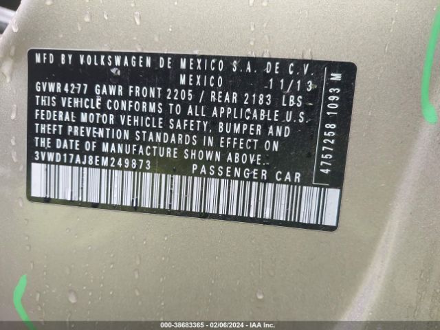 3VWD17AJ8EM249873 Volkswagen Jetta 1.8t Se