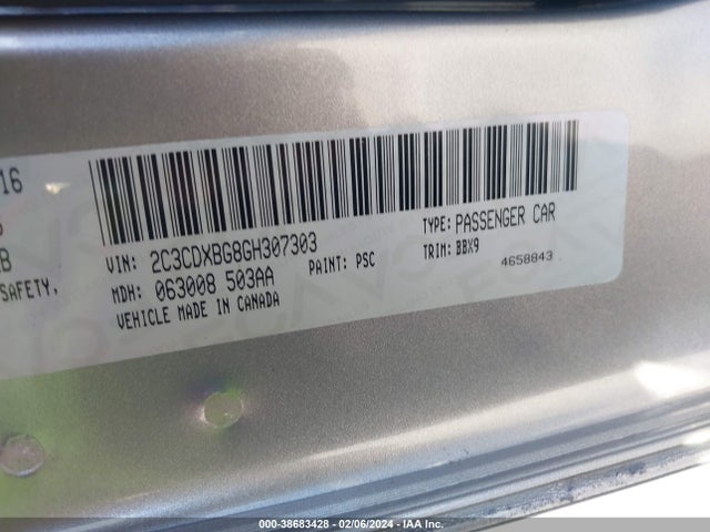 Dodge Charger Se 2016 2C3CDXBG8GH307303 Image 9