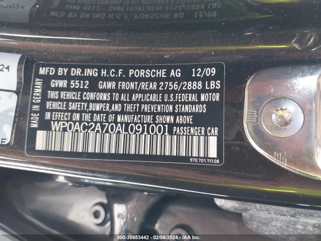 2010 PORSCHE PANAMERA WP0AC2A70AL091001 Photo 8