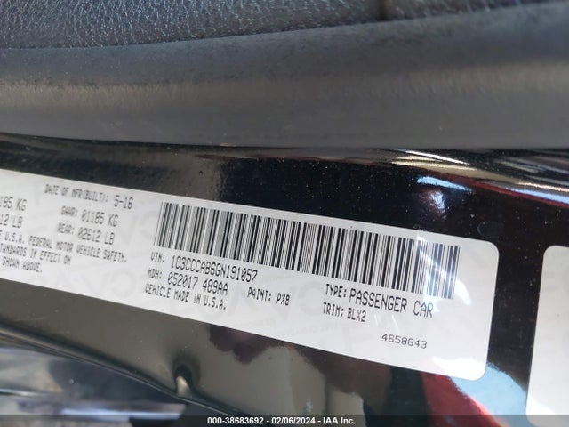 Chrysler 200 Limited Platinum 2016 1C3CCCAB6GN191057 Image 9