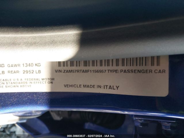 ZAM57RTA8F1156957 Maserati Ghibli S Q4