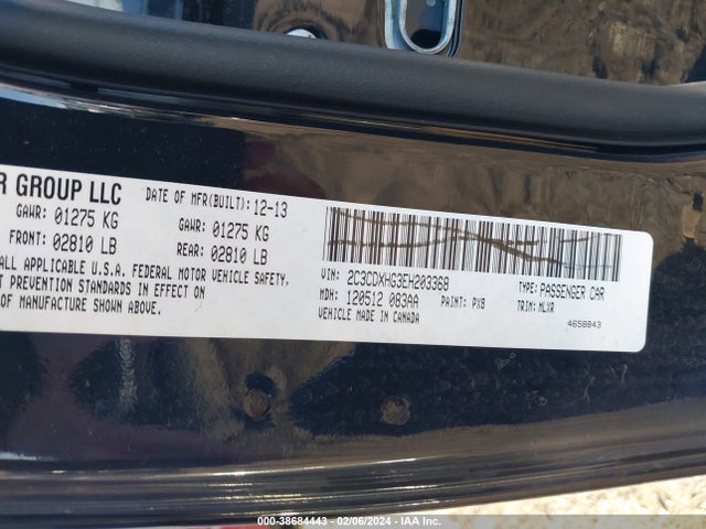 Dodge Charger Sxt 2014 2C3CDXHG3EH203368 Image 9