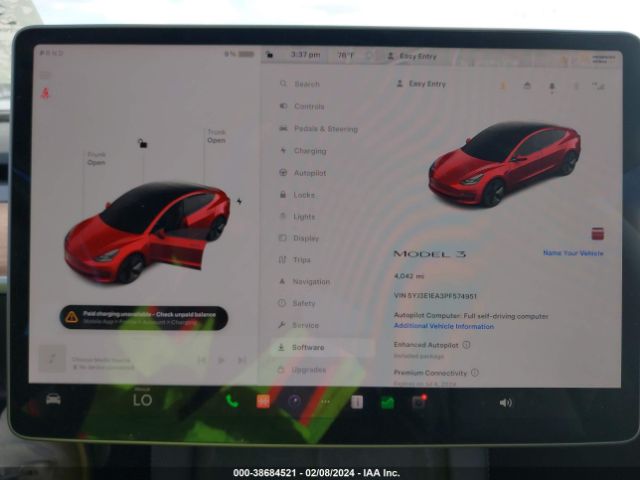 5YJ3E1EA3PF574951 Tesla Model 3 Rear-wheel Drive