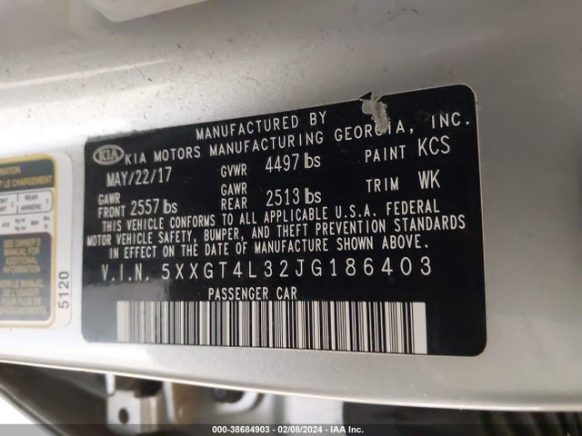 KIA Optima Lx 2018 5XXGT4L32JG186403 Image 9