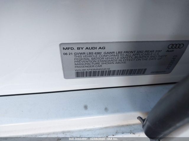 2021 AUDI A8 L WAU8EAF83MN024516 Photo 8