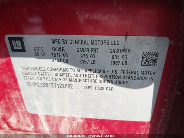 Chevrolet CRUZE LTZ 2014 1G1PG5SB1E7122802 Image 9