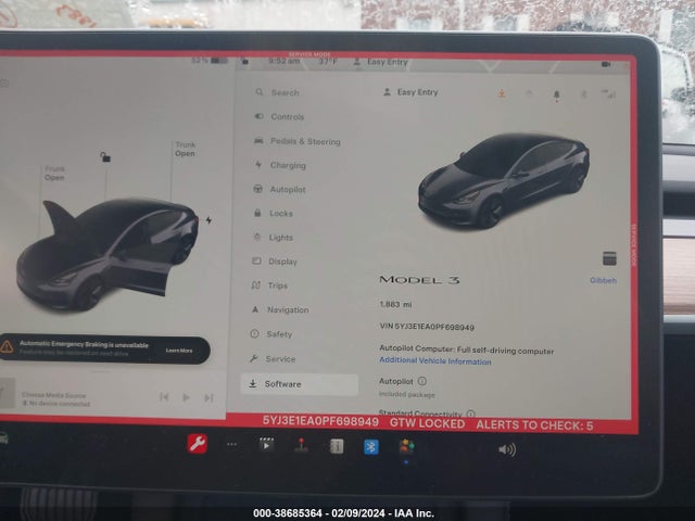 Tesla Model 3 Rear-wheel Drive 2023 5YJ3E1EA0PF698949 Image 7