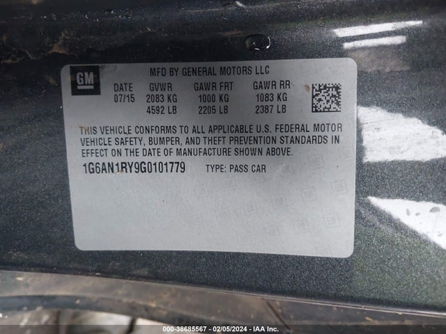 1G6AN1RY9G0101779 Cadillac ATS-V