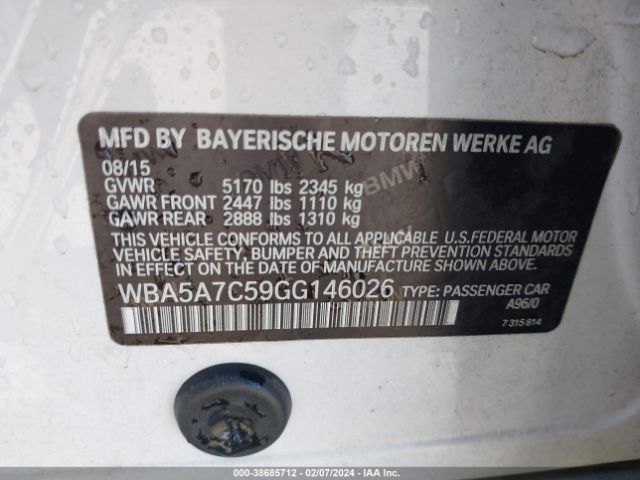 WBA5A7C59GG146026 BMW 528i Xdrive
