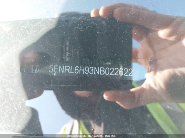 5FNRL6H93NB022622 Honda Odyssey Elite