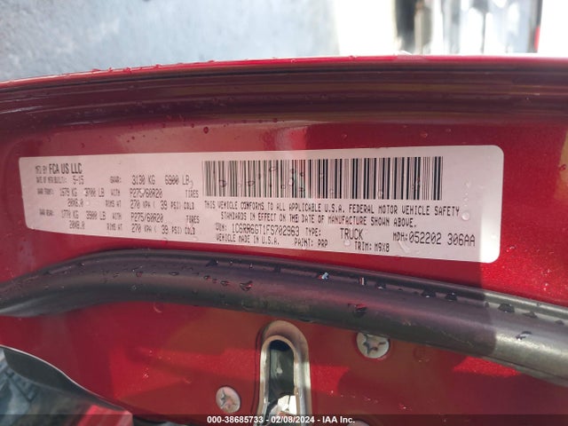 RAM 1500 Big Horn 2015 1C6RR6GT1FS702963 Image 9