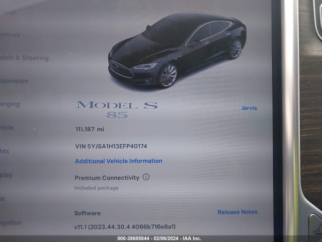 5YJSA1H13EFP40174 Tesla Model S P85
