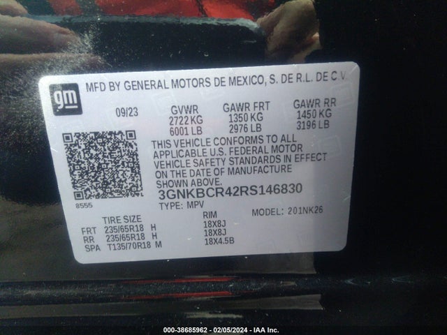 Chevrolet Blazer Fwd 2lt 2024 3GNKBCR42RS146830 Image 9