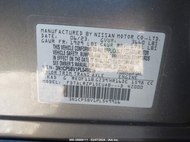 Nissan Kicks S Xtronic Cvt 2023 3N1CP5BV1PL549916 Image 9