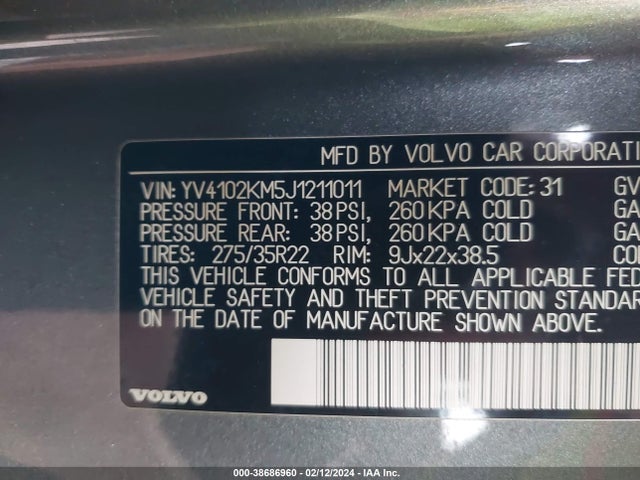 YV4102KM5J1211011 Volvo Xc90 T5 R-design 5p