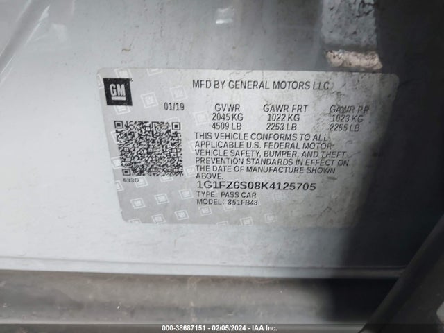 Chevrolet Bolt Ev Premier 2019 1G1FZ6S08K4125705 Image 9