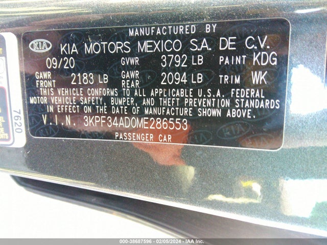 KIA Forte Gt-line 2021 3KPF34AD0ME286553 Image 9