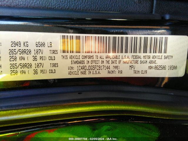 2015 DODGE DURANGO 1C4RDJDG5FC917144 Photo 8