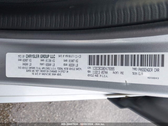1C3CCBCG8EN176995 Chrysler 200 Limited