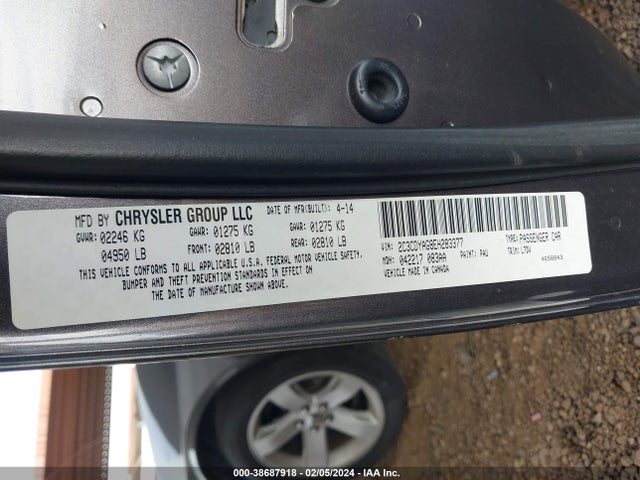 Dodge Challenger Sxt 2014 2C3CDYAG8EH283377 Image 9