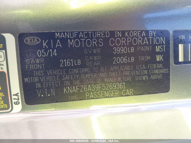 KIA Forte Koup Sx 2015 KNAFZ6A39F5269361 Image 9