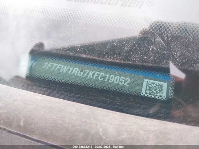 2019 FORD F-150 RAPTOR VIN: 1FTFW1RG7KFC19052