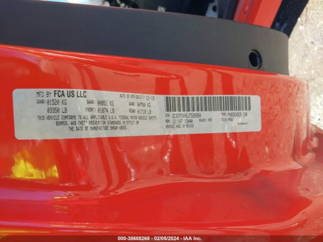 3C3CFFKH2JT526950 Fiat 500 POP