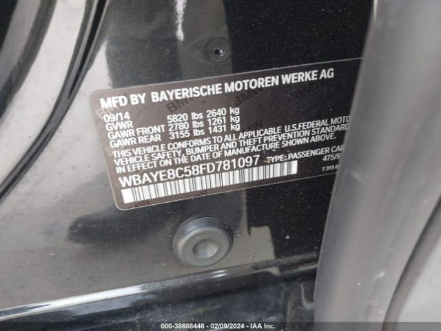 WBAYE8C58FD781097 BMW 750LI