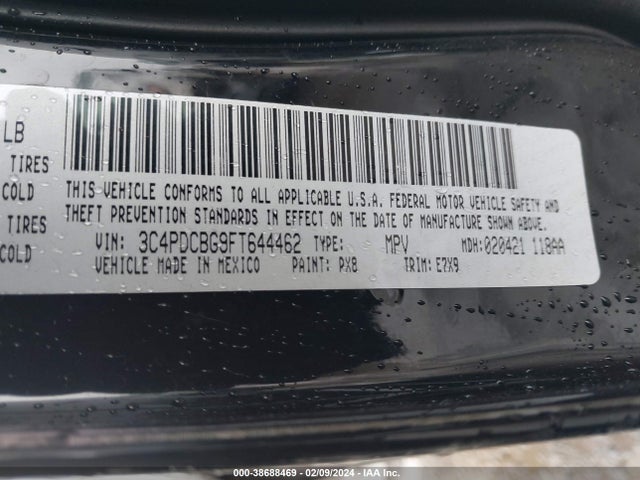Dodge Journey Sxt 2015 3C4PDCBG9FT644462 Image 9