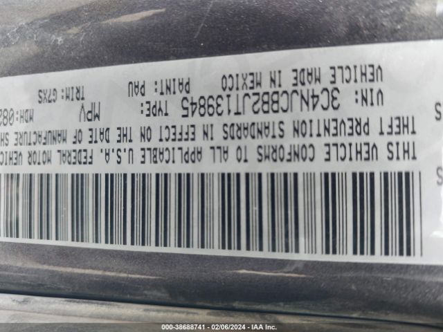 3C4NJCBB2JT139845 Jeep Compass Latitude Fwd