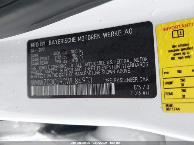 2012 MINI COOPER S COUNTRYMAN WMWZC3C59CWL84933 Photo 8