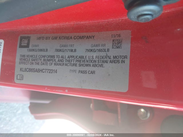 Chevrolet Spark Ls Cvt 2017 KL8CB6SA8HC772314 Image 9