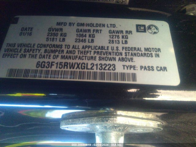 6G3F15RWXGL213223 Chevrolet SS