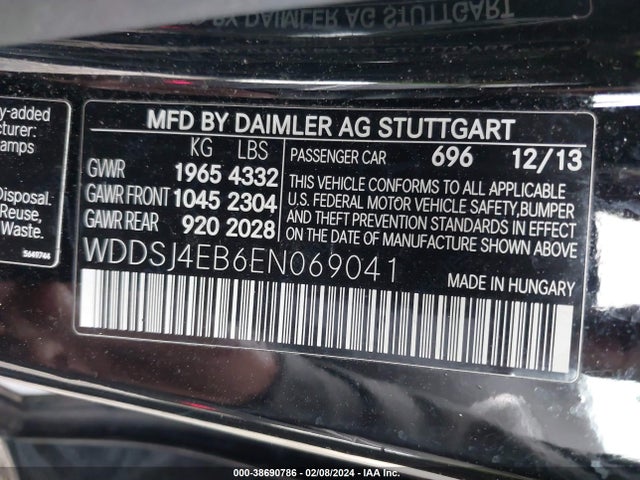 Mercedes-Benz CLA 250 2014 WDDSJ4EB6EN069041 Image 9