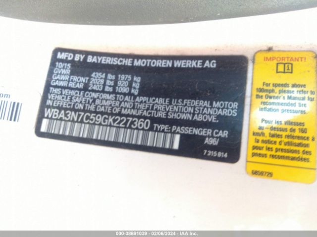 WBA3N7C59GK227360 BMW 428i