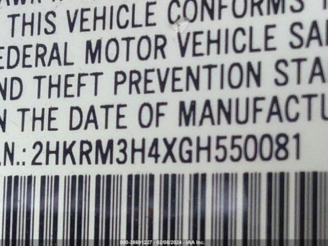 2HKRM3H4XGH550081 Honda CR-V SE