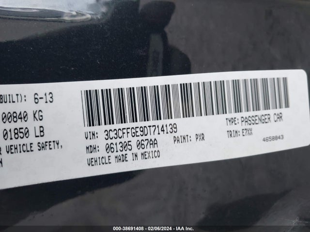 2013 FIAT 500E 3C3CFFGE9DT714139 Photo 8