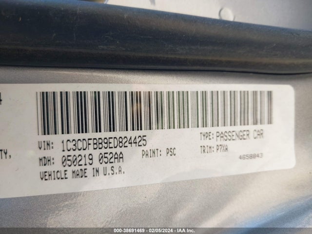 Dodge DART SXT 2014 1C3CDFBB9ED824425 Image 9