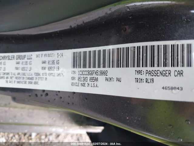 Chrysler 200 S 2015 1C3CCCBG6FN518002 Image 9