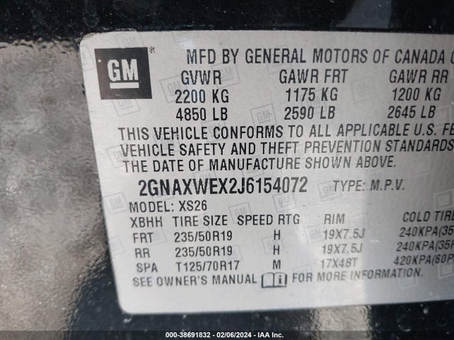 Chevrolet Equinox Premier 2018 2GNAXWEX2J6154072 Image 9