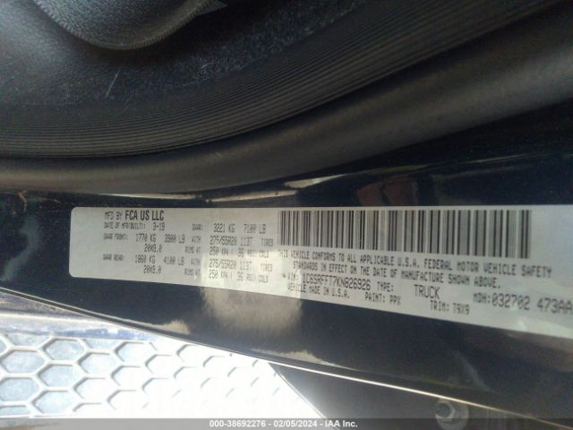1C6SRFFT7KN826926 RAM 1500 Big Horn/lone Star  4x4 5'7 Box
