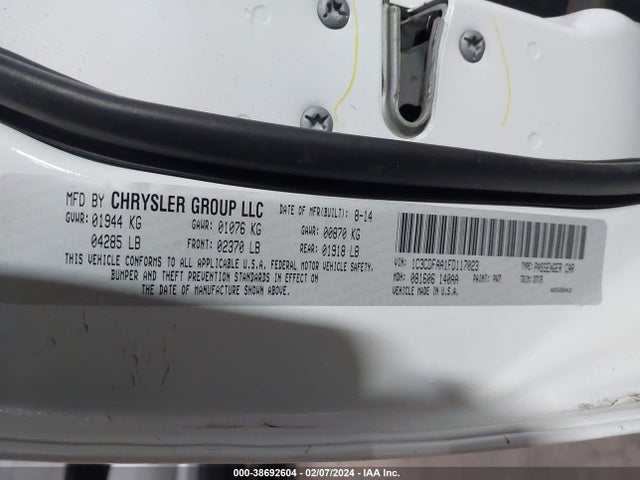Dodge DART SE 2015 1C3CDFAA1FD117023 Image 9