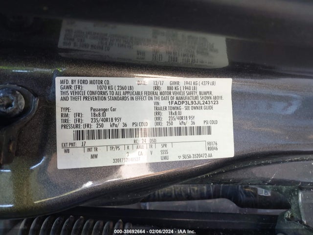 Ford FOCUS ST 2018 1FADP3L93JL243123 Image 9