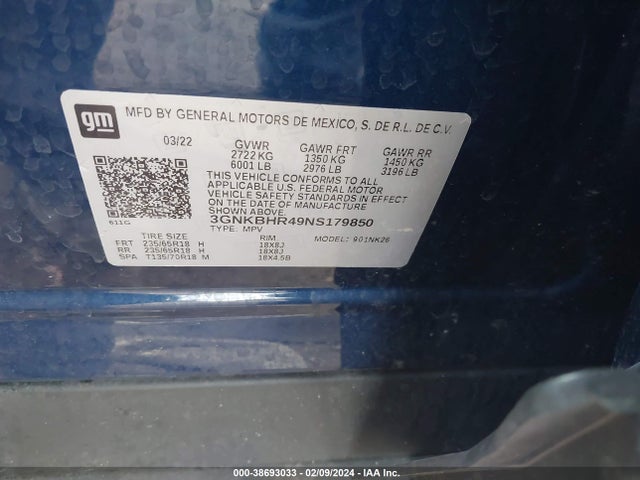 Chevrolet Blazer Awd 2lt 2022 3GNKBHR49NS179850 Image 9