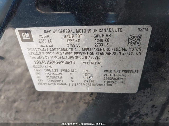 GMC Terrain Denali 2014 2GKFLUE35E6264510 Image 9
