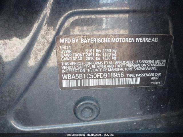 2015 BMW 535I WBA5B1C50FD918956 Photo 8