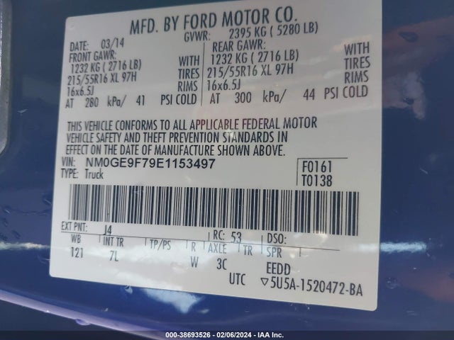 Ford Transit Connect Xlt 2014 NM0GE9F79E1153497 Image 9