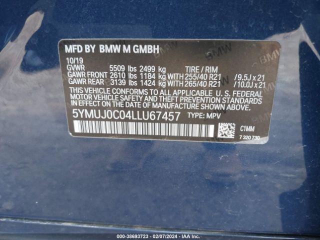 5YMUJ0C04LLU67457 BMW X4 M Competition